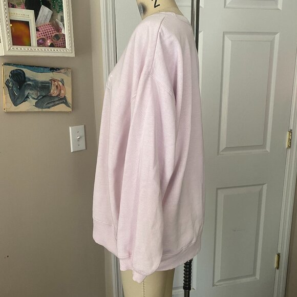 VINTAGE 1990s CHEROKEE Pastel PINK Oversized Sweatshirt sweater *X-LARGE* rare - Picture 3 of 5